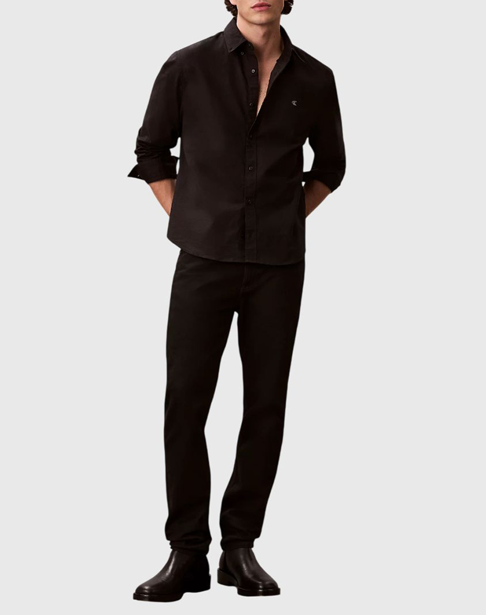 CALVIN KLEIN JEANS LS SOLID OXFORD CLASSIC SHIRT