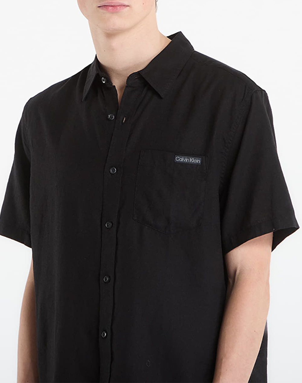 CALVIN KLEIN JEANS SS SOLID CAUSAL LINEN CLASSIC SH