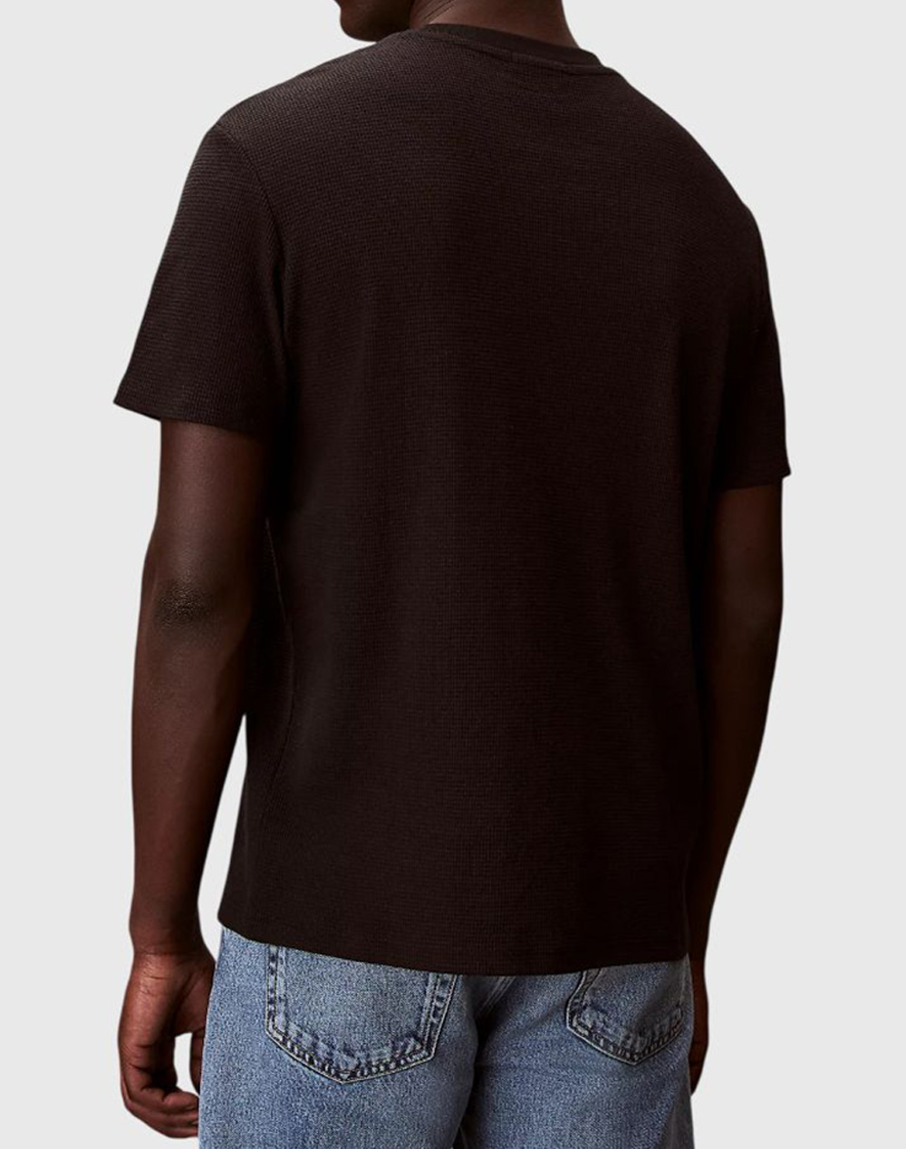 CALVIN KLEIN SS WAFFLE BADGE CREWNK TEE