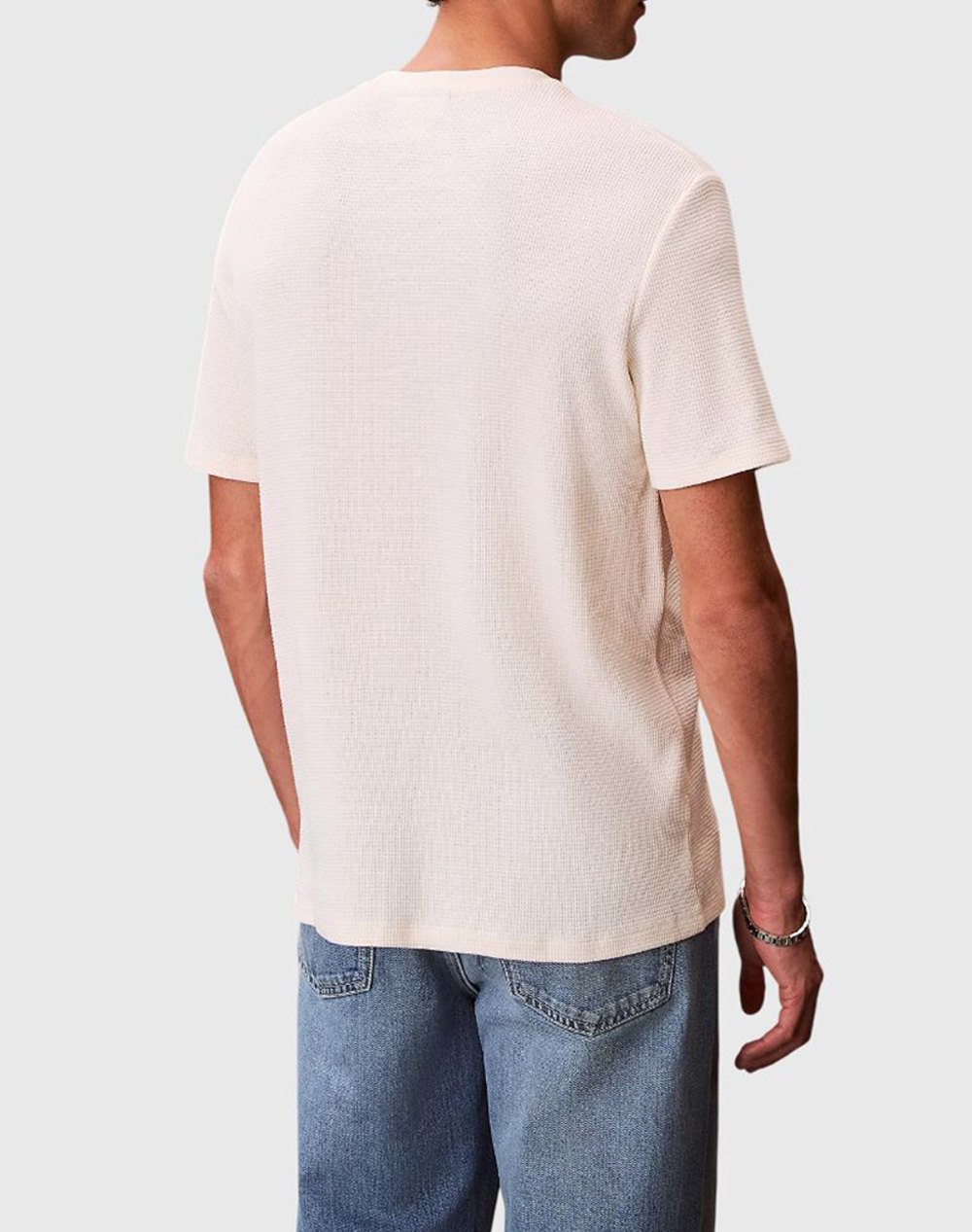 CALVIN KLEIN SS WAFFLE BADGE CREWNK TEE