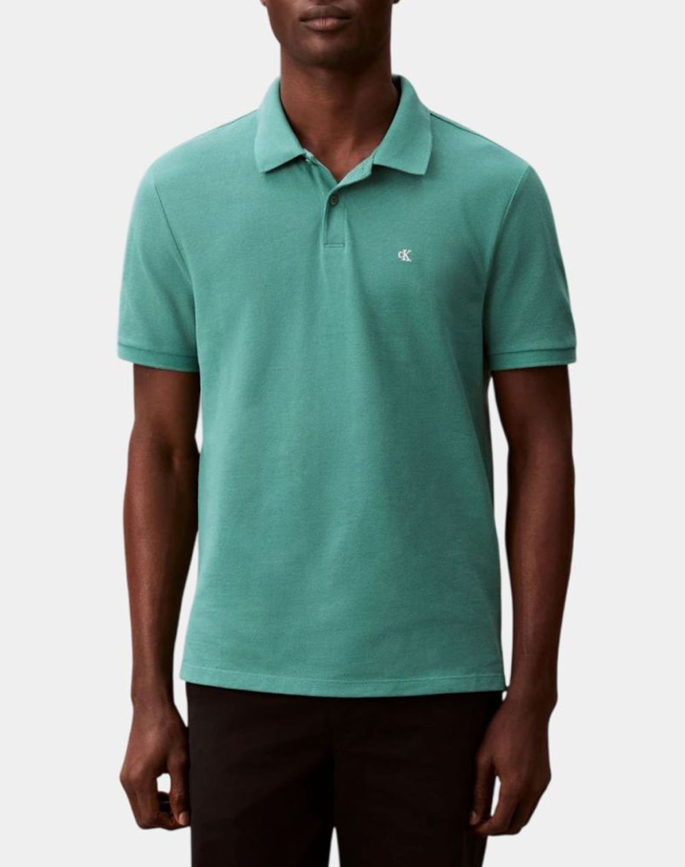 Calvin klein jeans ss casual pique classic polo male polo зелено