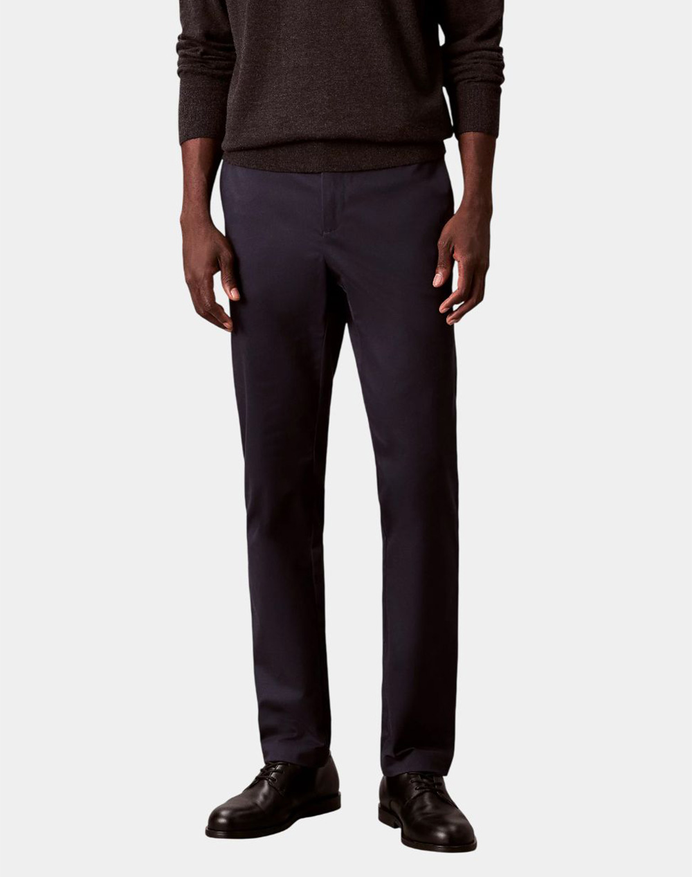 CALVIN KLEIN SLIM SATEEN CHINO TROUSER