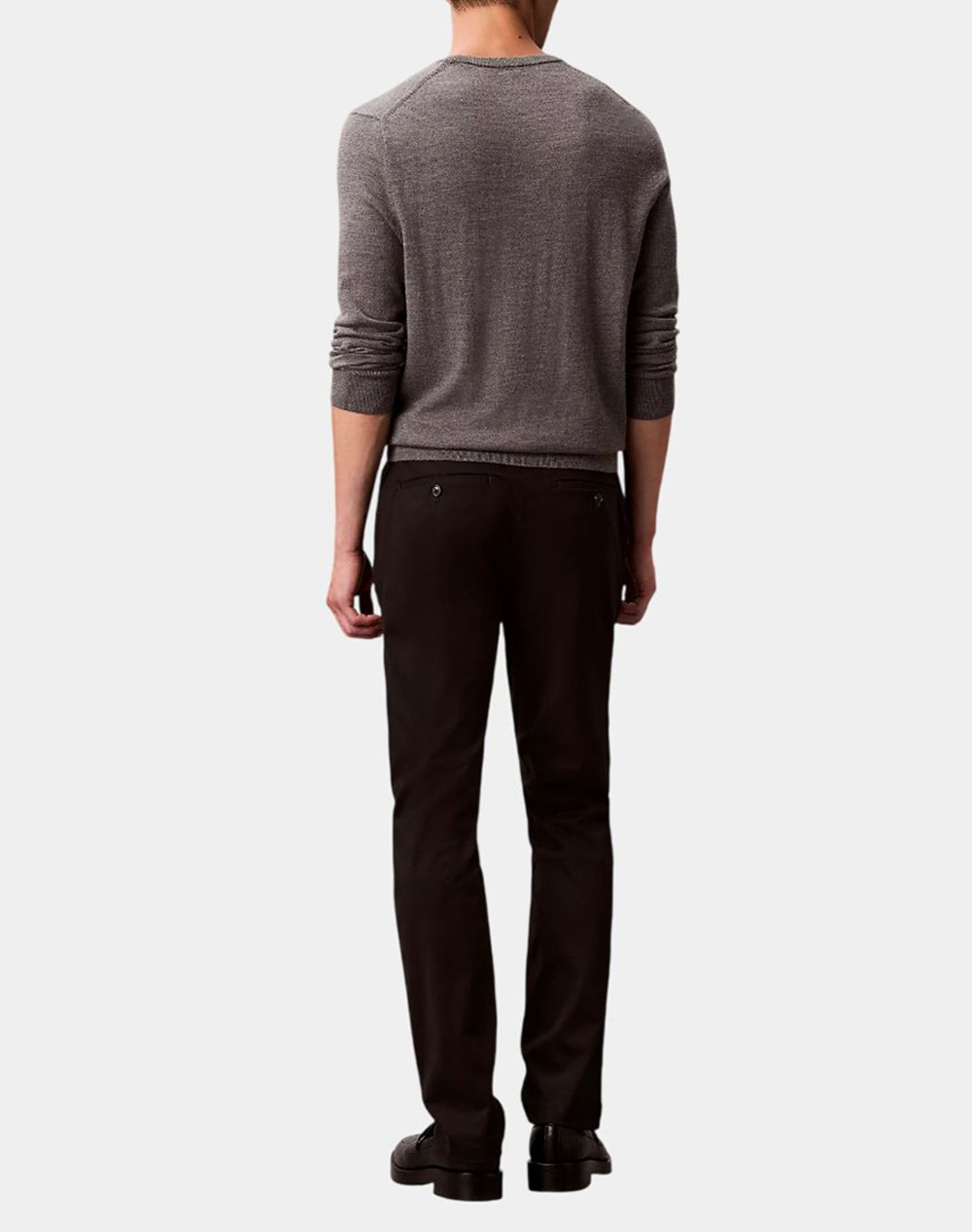 CALVIN KLEIN SLIM SATEEN CHINO TROUSER