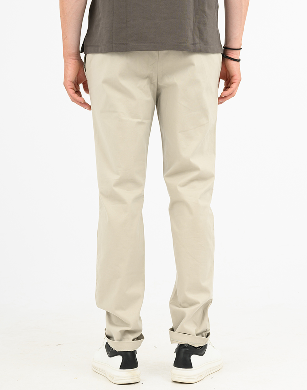 CALVIN KLEIN SLIM SATEEN CHINO TROUSER
