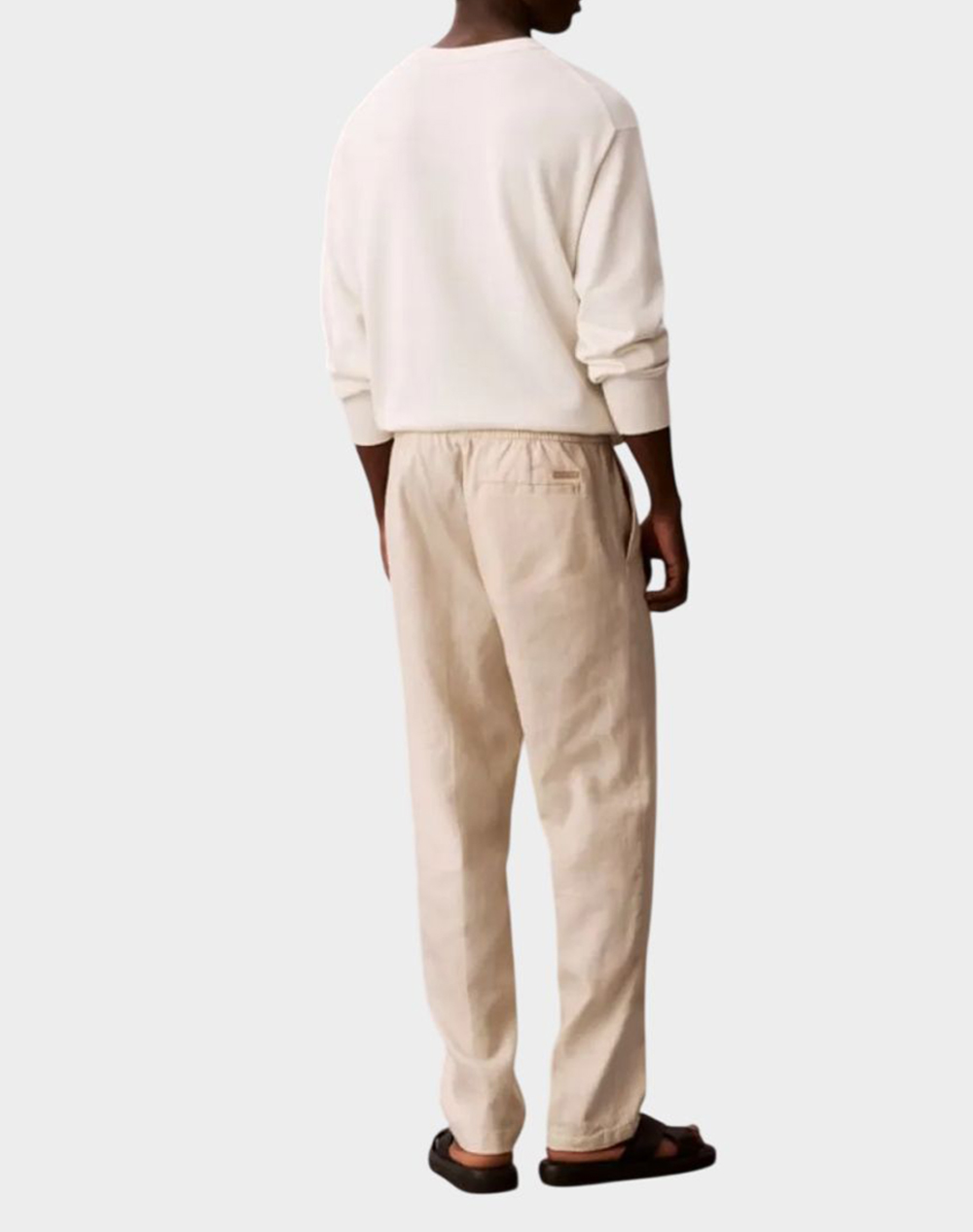 CALVIN KLEIN STRAIGHT LINEN PULL ON PANT