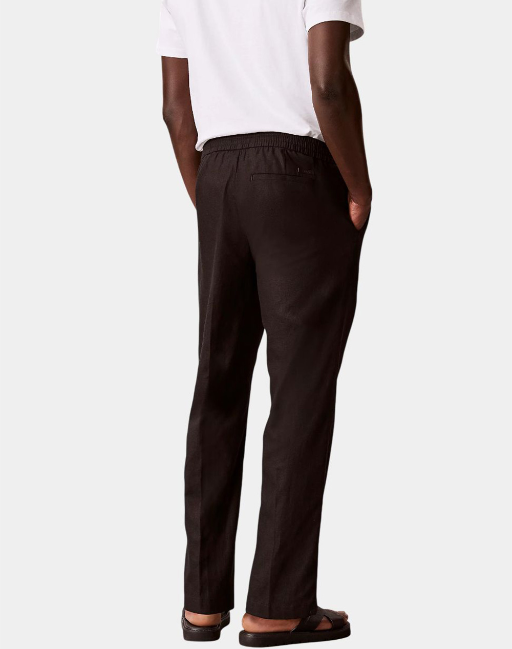 CALVIN KLEIN STRAIGHT LINEN PULL ON PANT