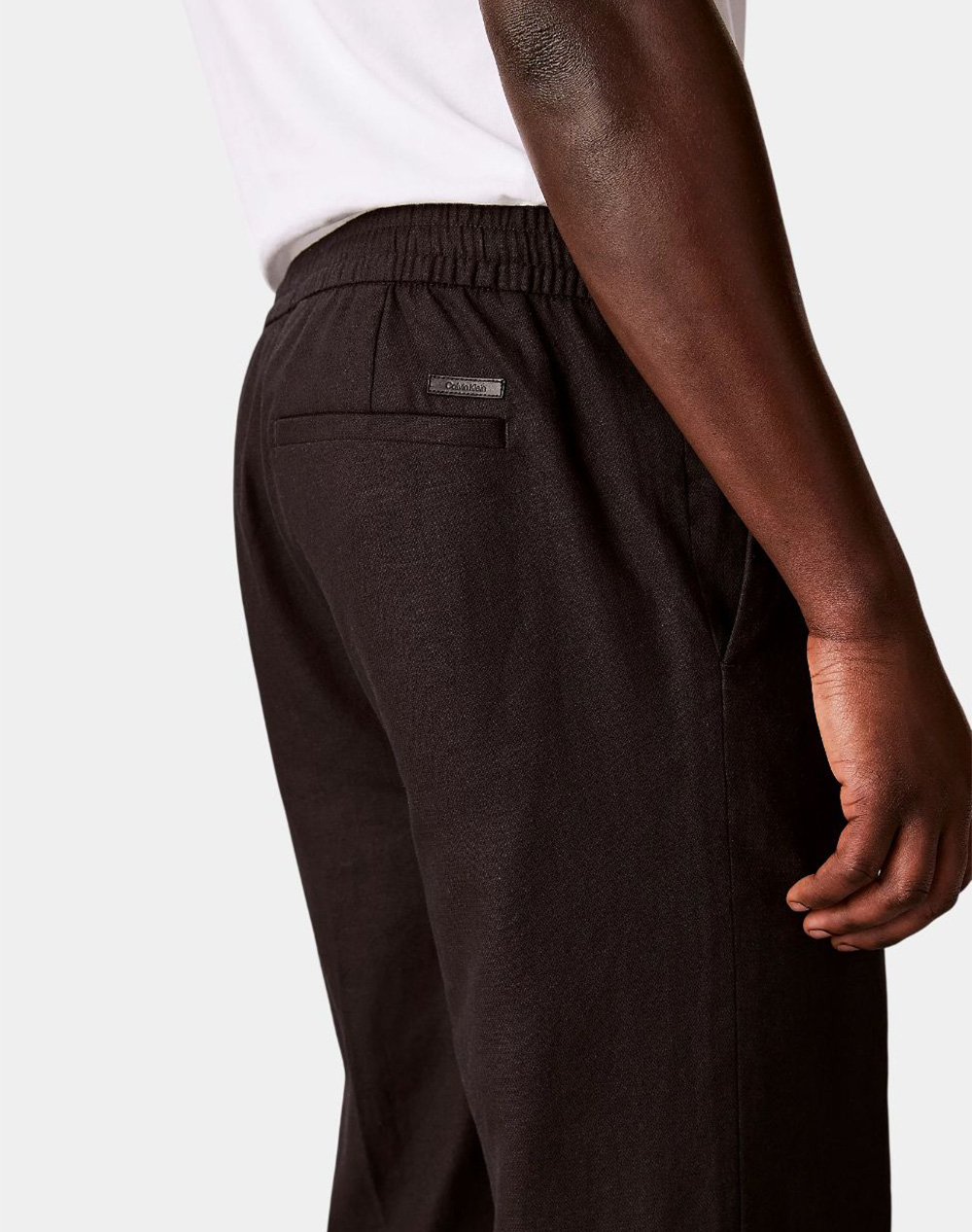 CALVIN KLEIN STRAIGHT LINEN PULL ON PANT