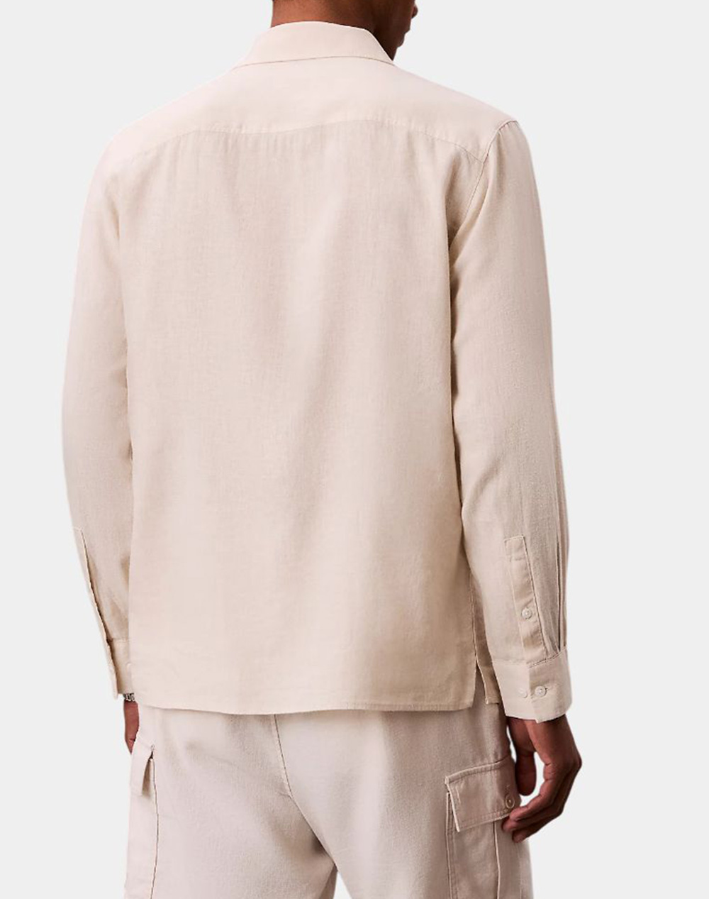 CALVIN KLEIN LS SOLID LINEN CLASSIC SHIRT