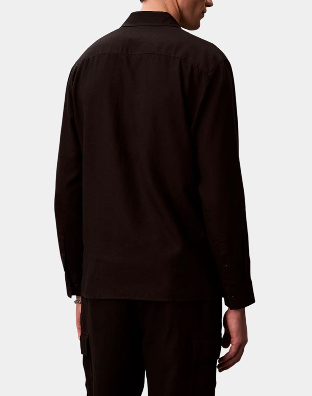 CALVIN KLEIN LS SOLID LINEN CLASSIC SHIRT