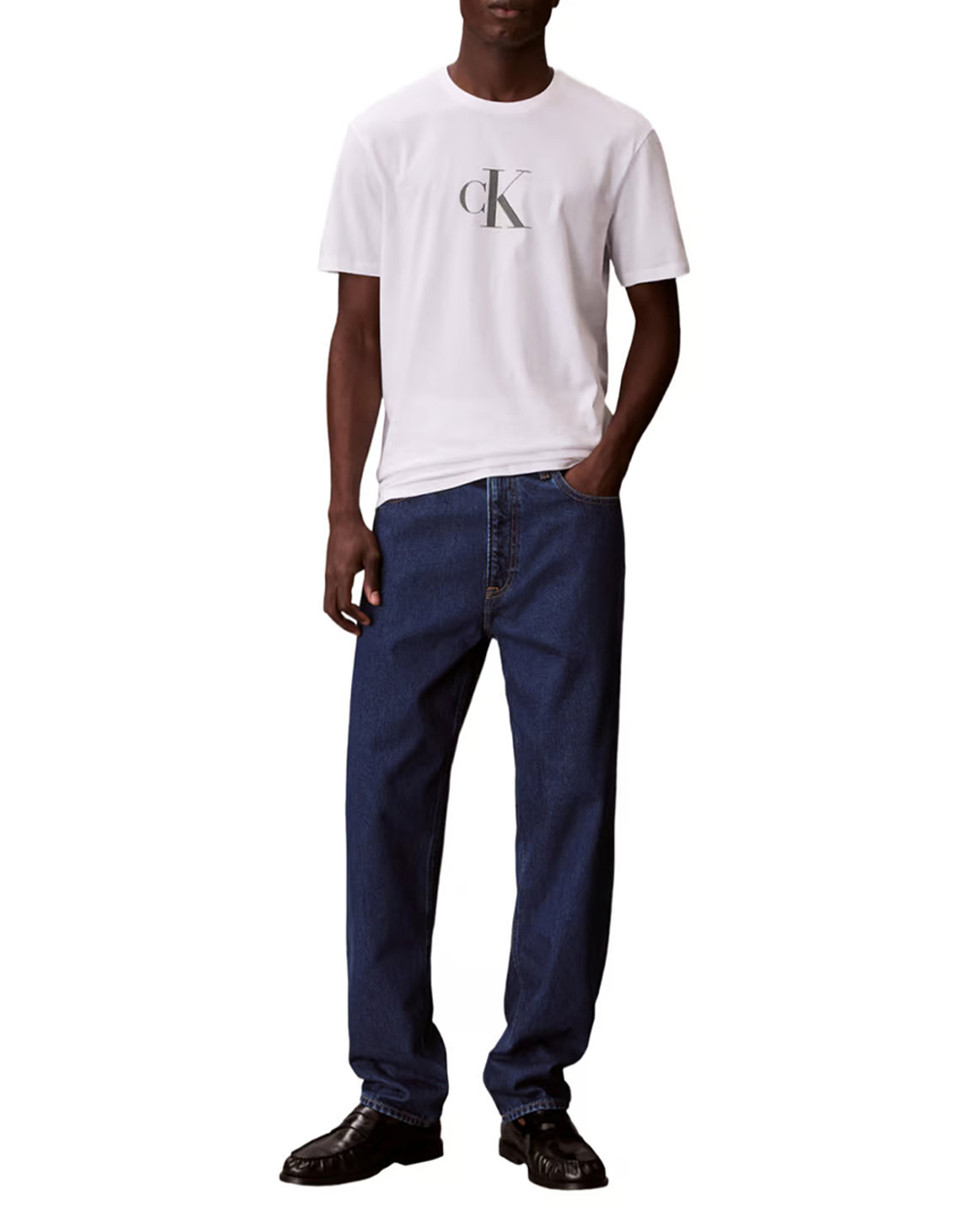 CALVIN KLEIN SS 30S DISTRESS MONOGRAM GRAPHIC