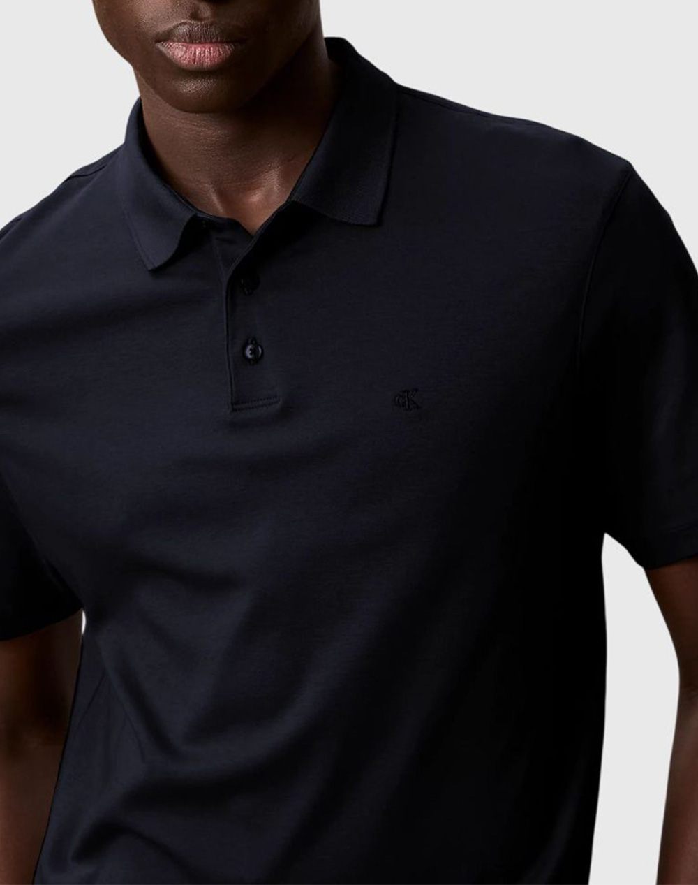 CALVIN KLEIN SS SUPIMA CHEST EMB POLO