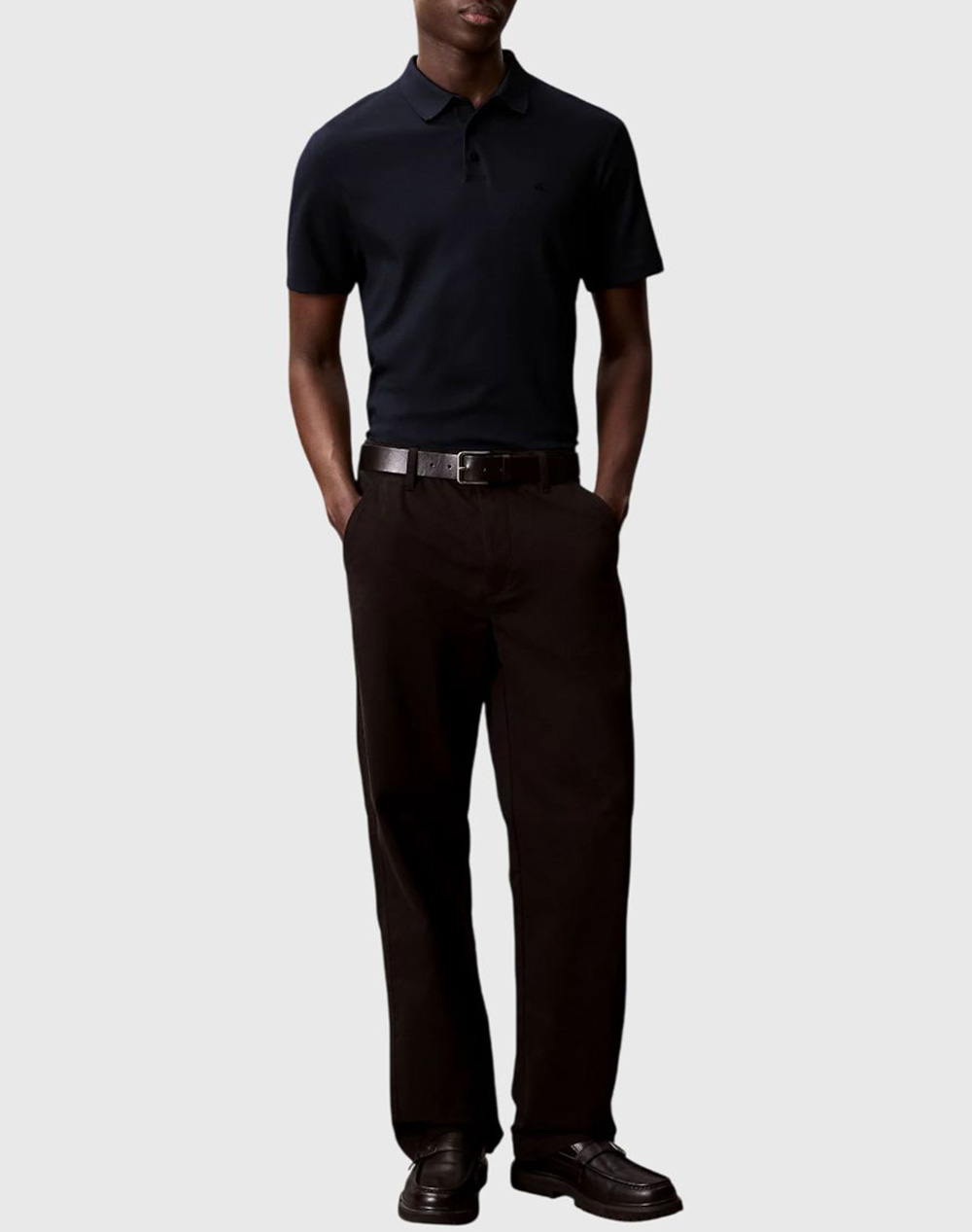 CALVIN KLEIN SS SUPIMA CHEST EMB POLO
