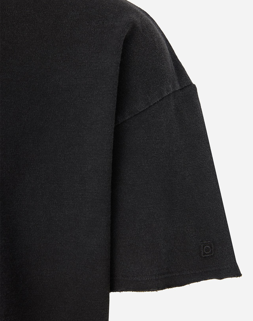 DIRTY LAUNDRY PIQUET T-SHIRT WITH RAW EDGES