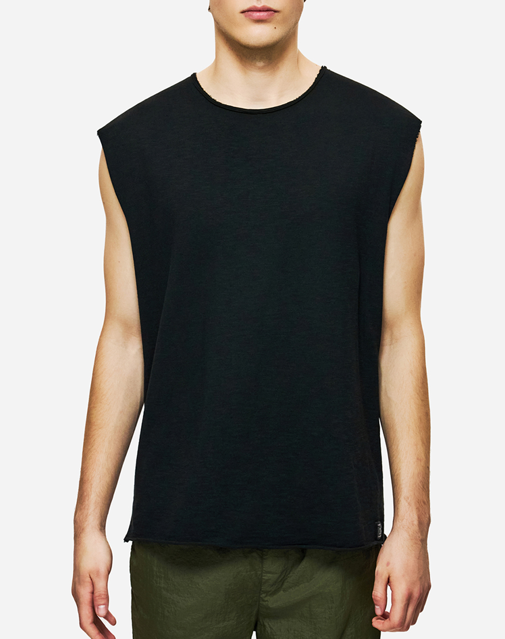 DIRTY LAUNDRY SLUB TANK TOP WITH RAW EDGES