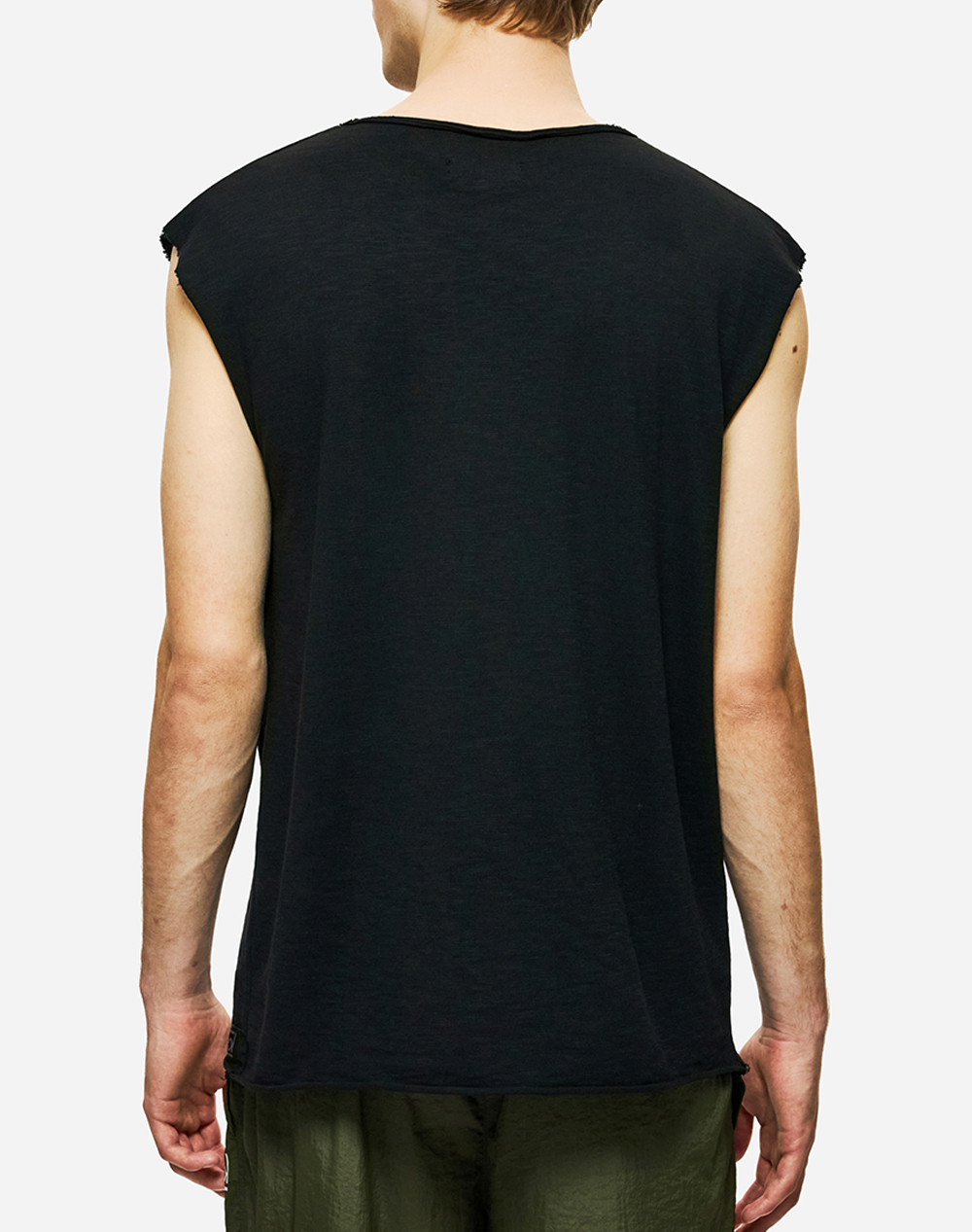 DIRTY LAUNDRY SLUB TANK TOP WITH RAW EDGES