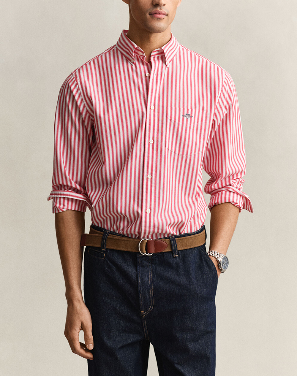 GANT РИЗА ΜΜ REG CLASSIC POPLIN STRIPE SHIRT