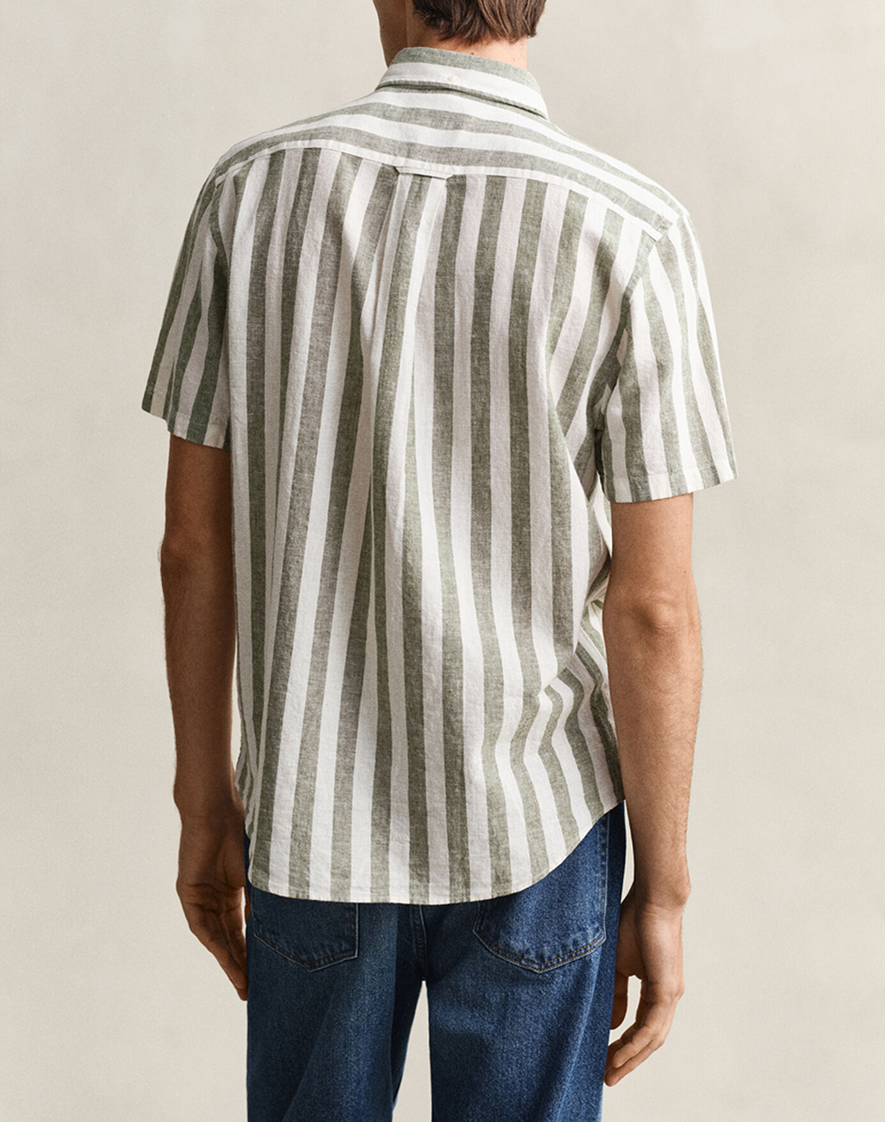 GANT РИЗА KMREG COTTON LINEN STRIPE SS SHIRT