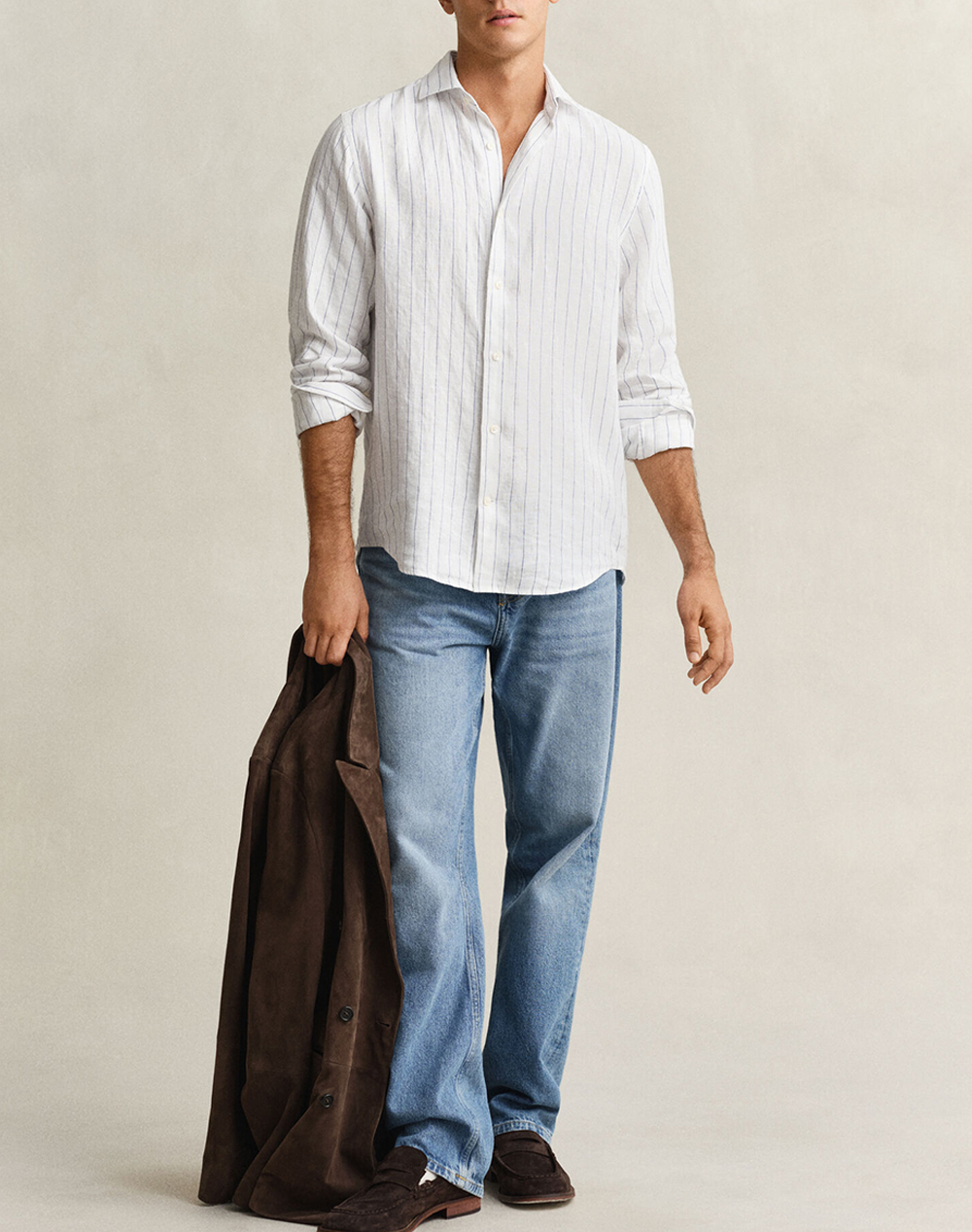 GANT РИЗА ΜΜ REG LINEN STRIPE SHIRT