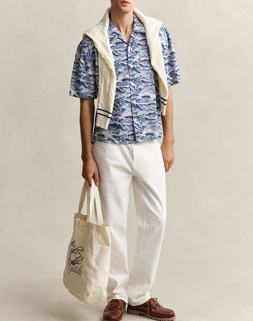 GANT SHIRT ΚΜ REL AOP CAMP COLLAR SS SHIRT