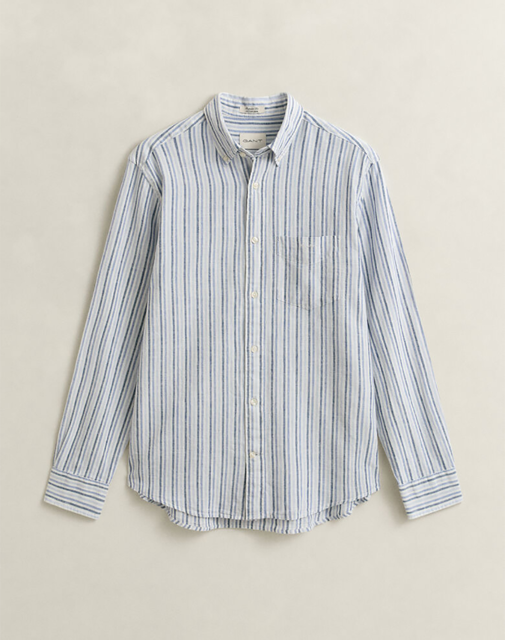 GANT РИЗА ΜΜ REG COTTON LINEN STRIPE SHIRT