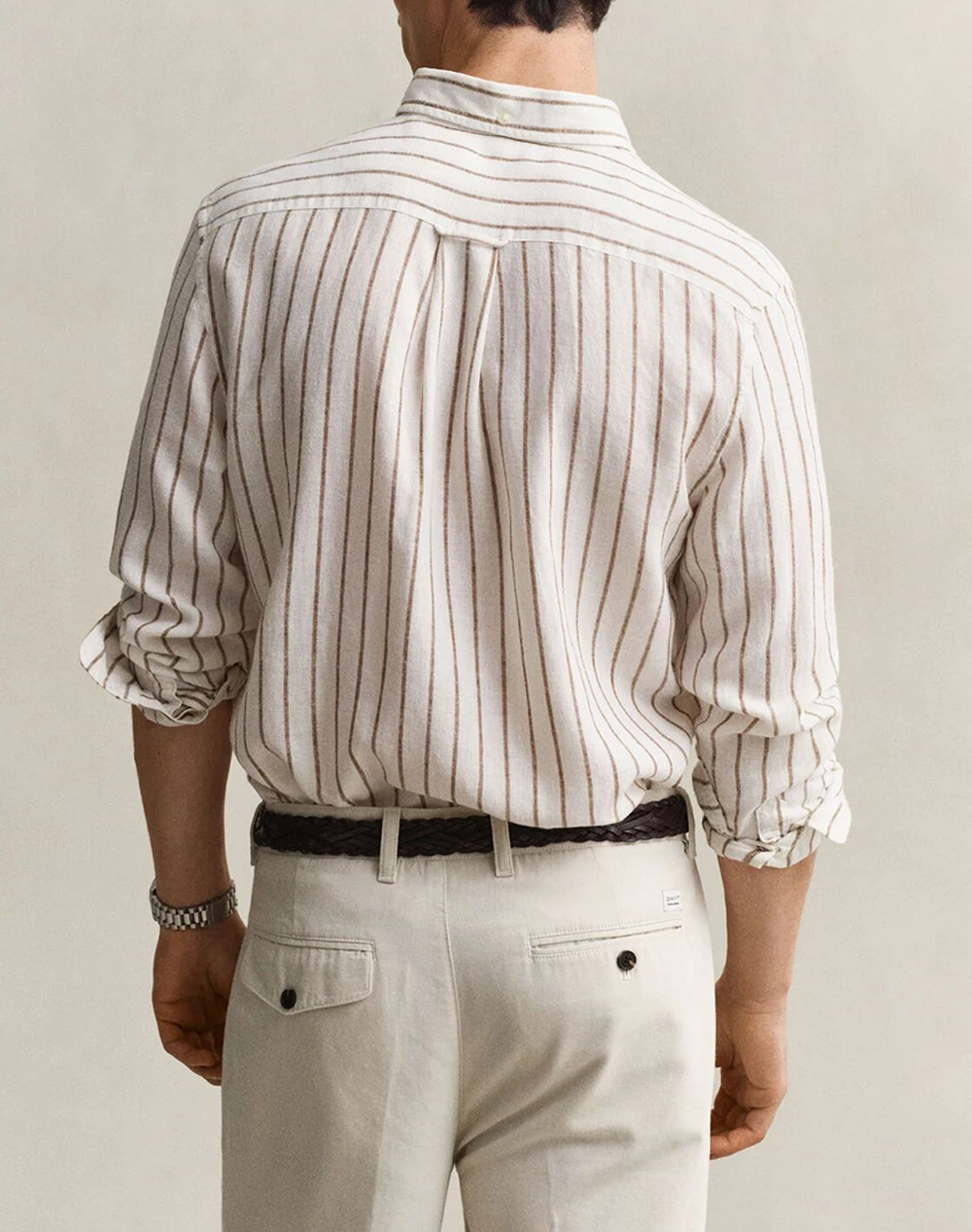 GANT РИЗА ΜΜ REG LINEN VISCOSE STRIPE SHIRT