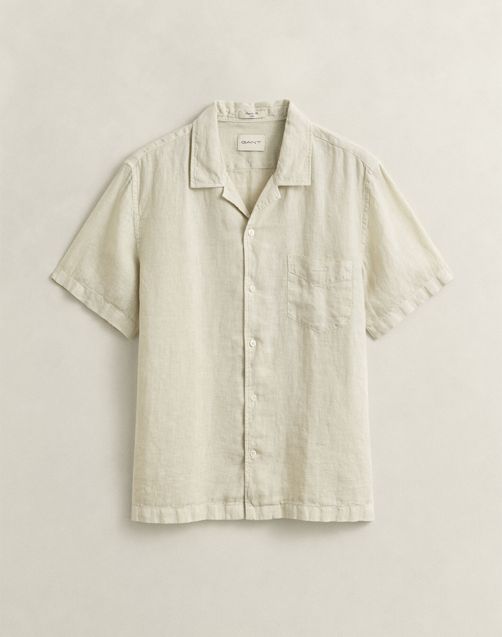 GANT РИЗА KM REG GMNT DYED LINEN SS CAMP SHIRT