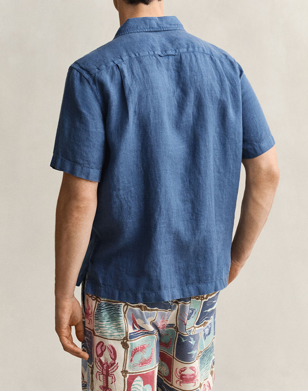 GANT РИЗА KM REG GMNT DYED LINEN SS CAMP SHIRT