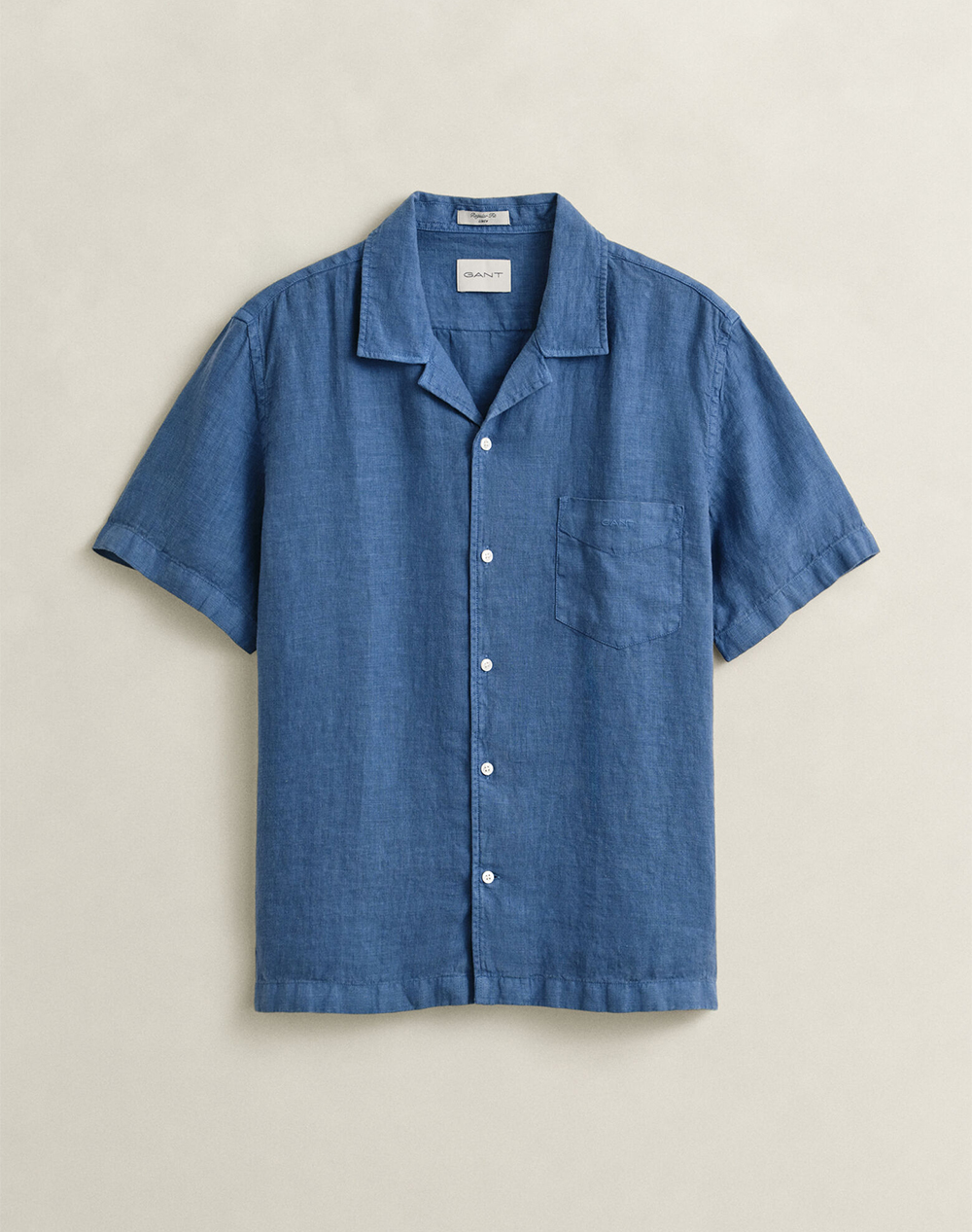 GANT РИЗА KM REG GMNT DYED LINEN SS CAMP SHIRT