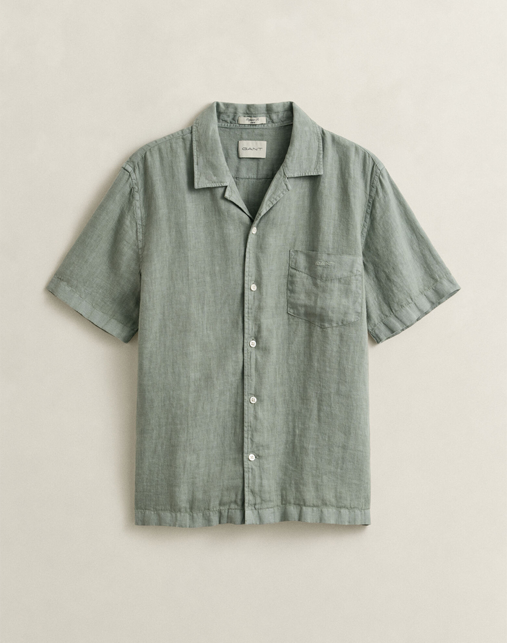 GANT РИЗА KM REG GMNT DYED LINEN SS CAMP SHIRT