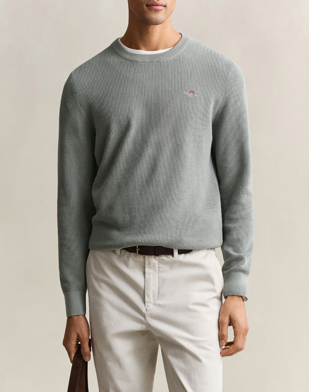 GANT ПУЛОВЕР ΜΜ MICRO TEXTURED COTTON C-NECK