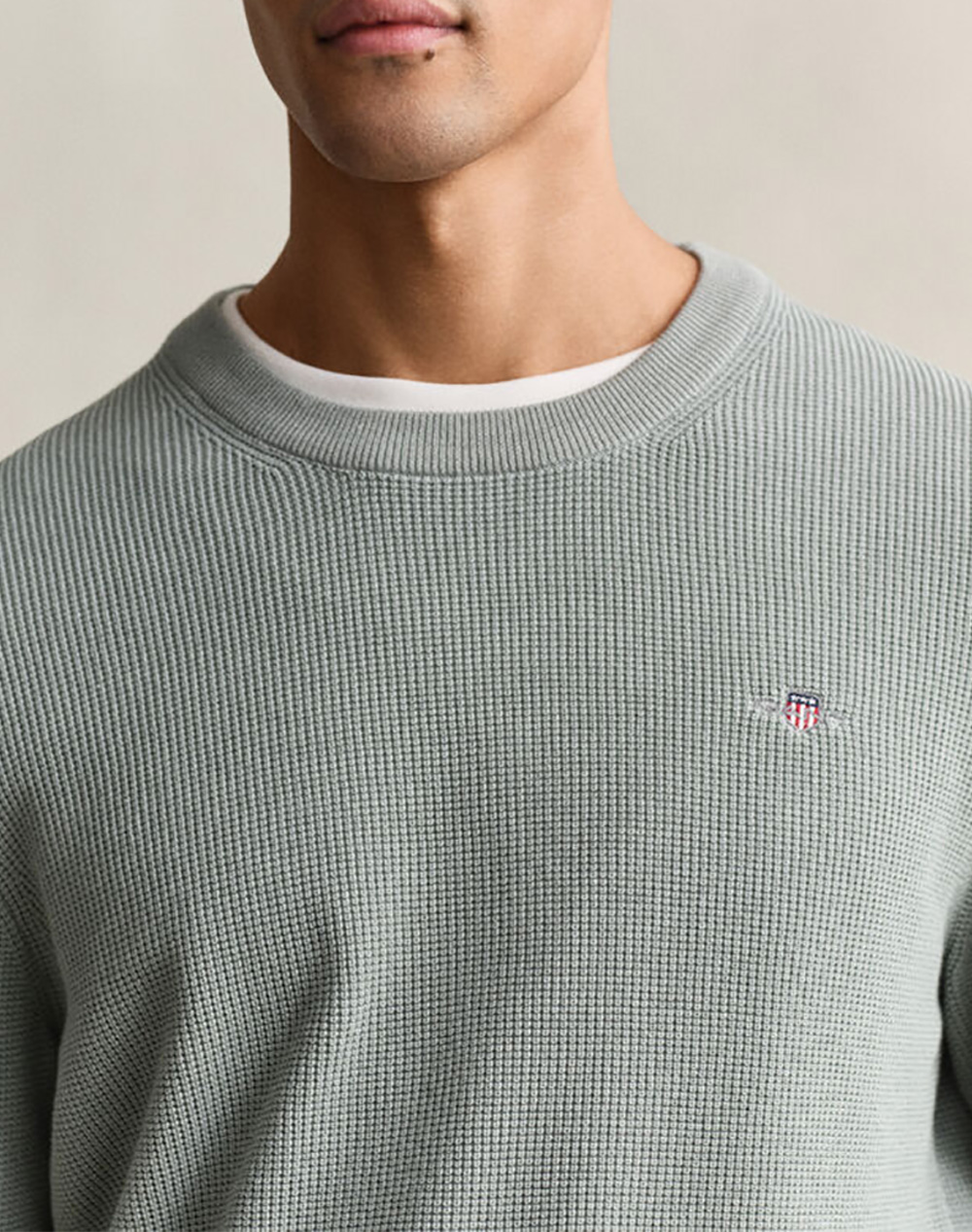 GANT ПУЛОВЕР ΜΜ MICRO TEXTURED COTTON C-NECK