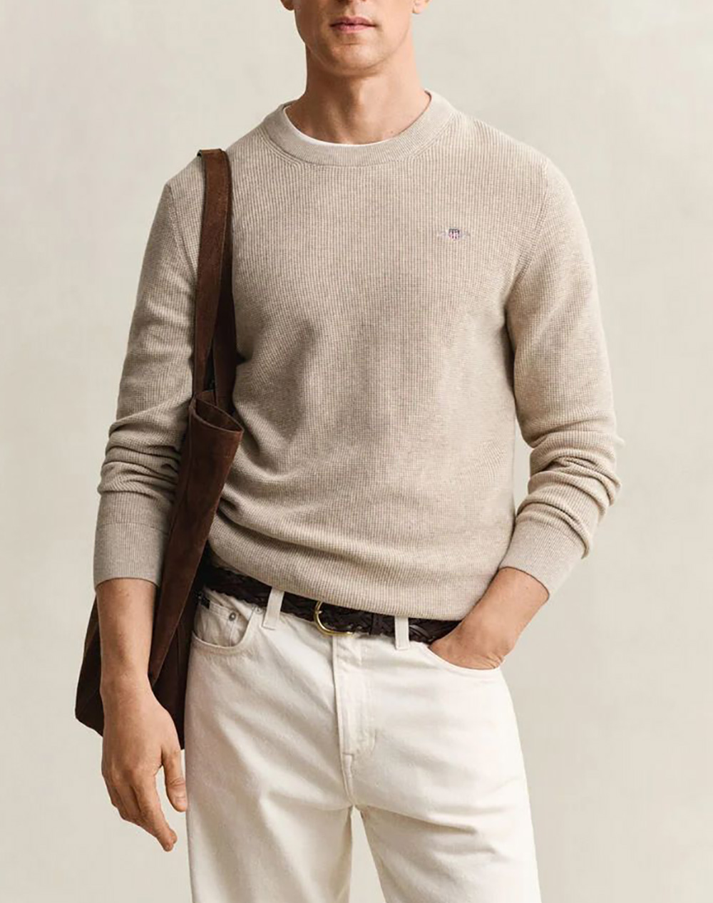 GANT ПУЛОВЕР ΜΜ MICRO TEXTURED COTTON C-NECK