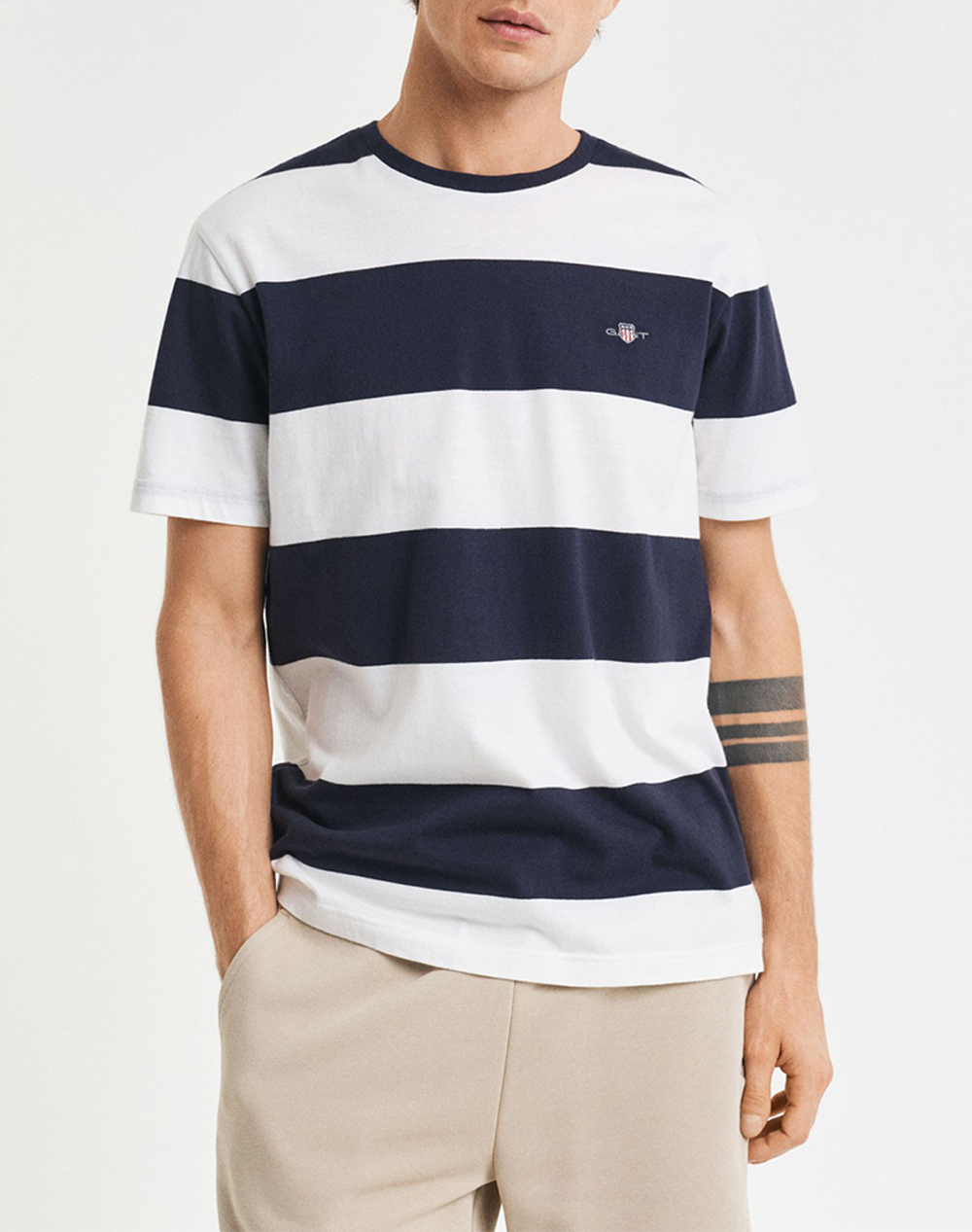 GANT БЛУЗА KMBAR STRIPE SS T-SHIRT