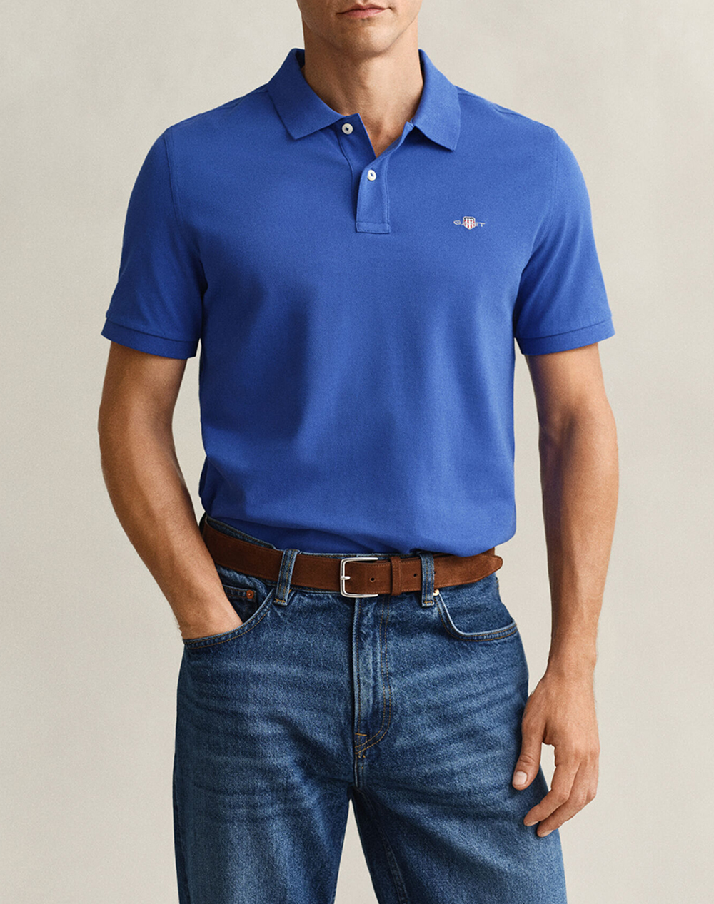 GANT БЛУЗА KMREG SHIELD SS PIQUE POLO