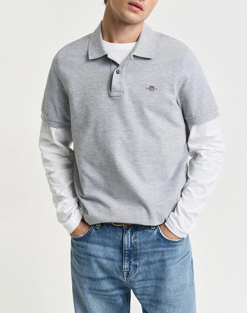 GANT БЛУЗА KMREG SHIELD SS PIQUE POLO