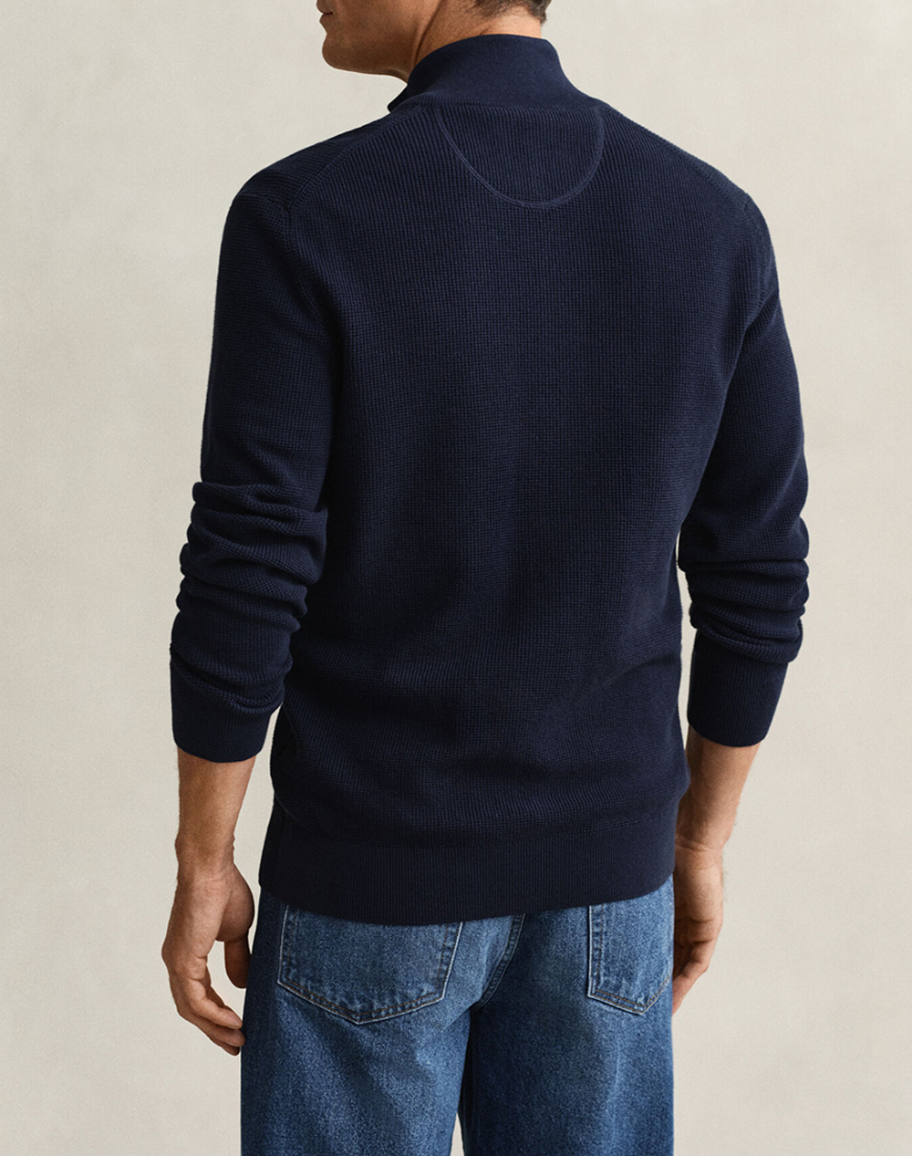 GANT ЖИЛЕТКА MICRO TEXTURED COTTON ZIP CARDIGAN