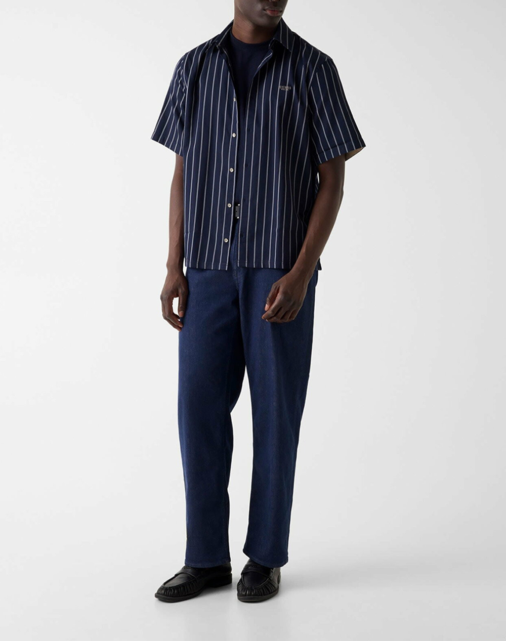 GUESS SS YARN DYED CRINKLE SHIRT MENS SHIRT