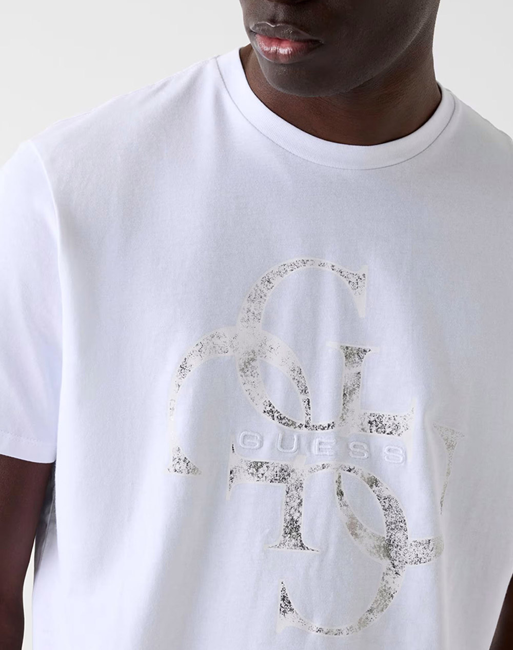 GUESS SS BSC SHIMMER QUATTRO G TEE MENS BLOUSE