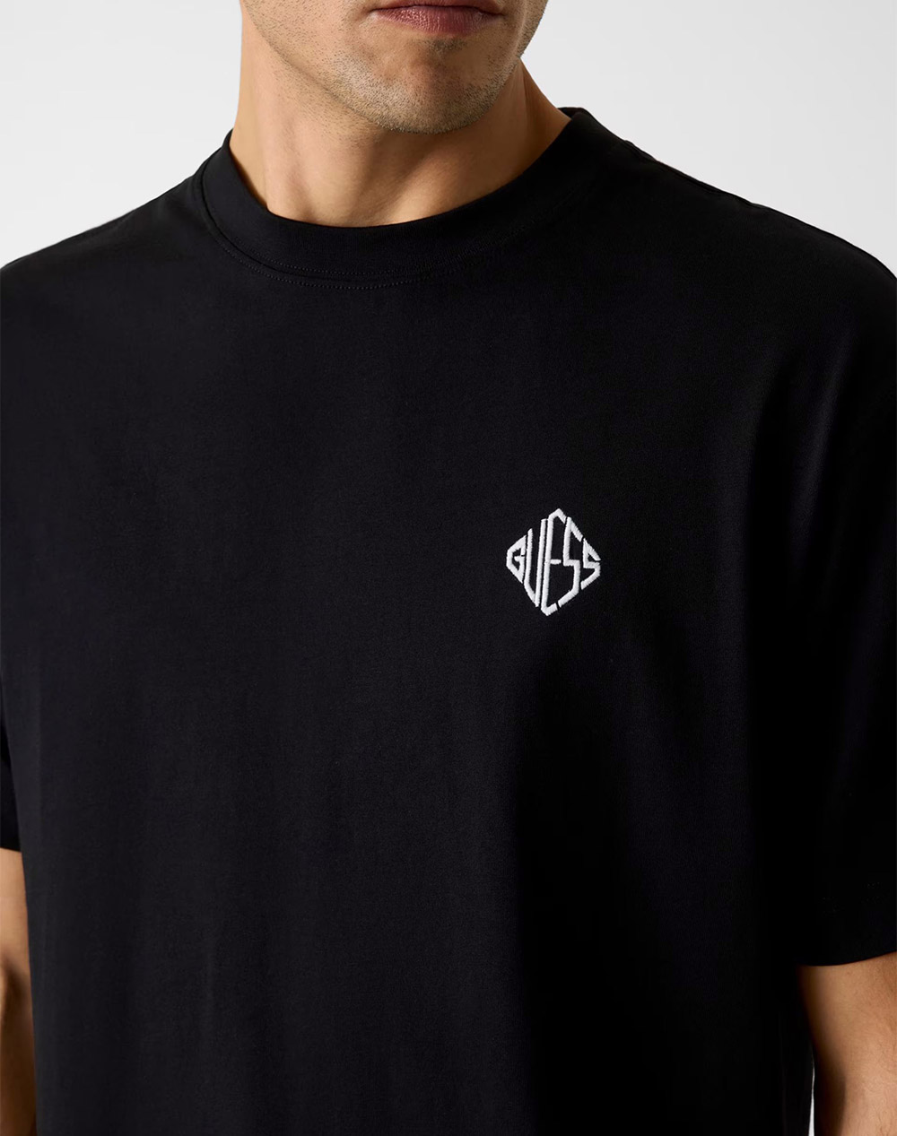 GUESS SS CN DIAMANTE LOGO TEE MENS BLOUSE