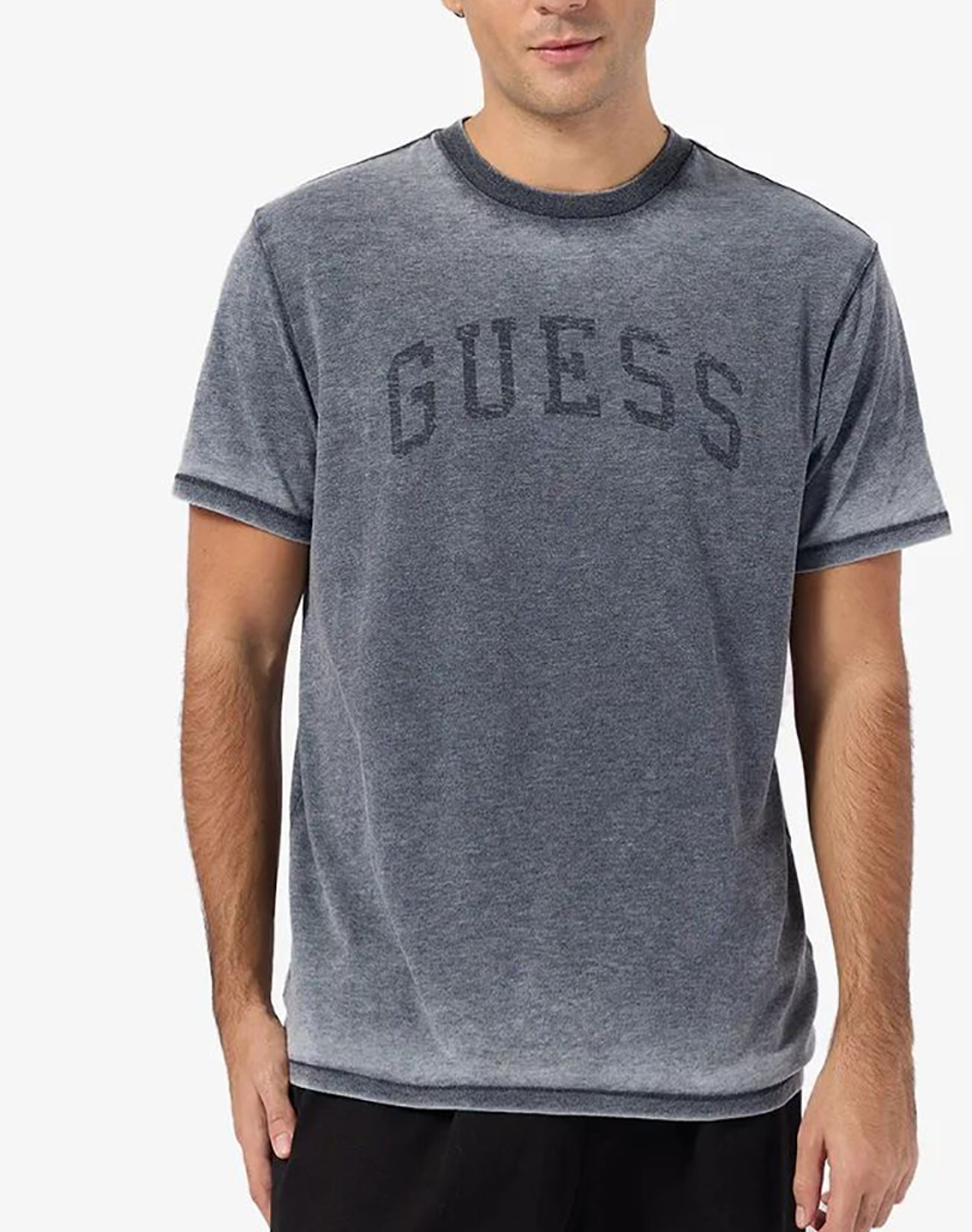 GUESS SS BSC MARINE LOGO TEE MENS BLOUSE