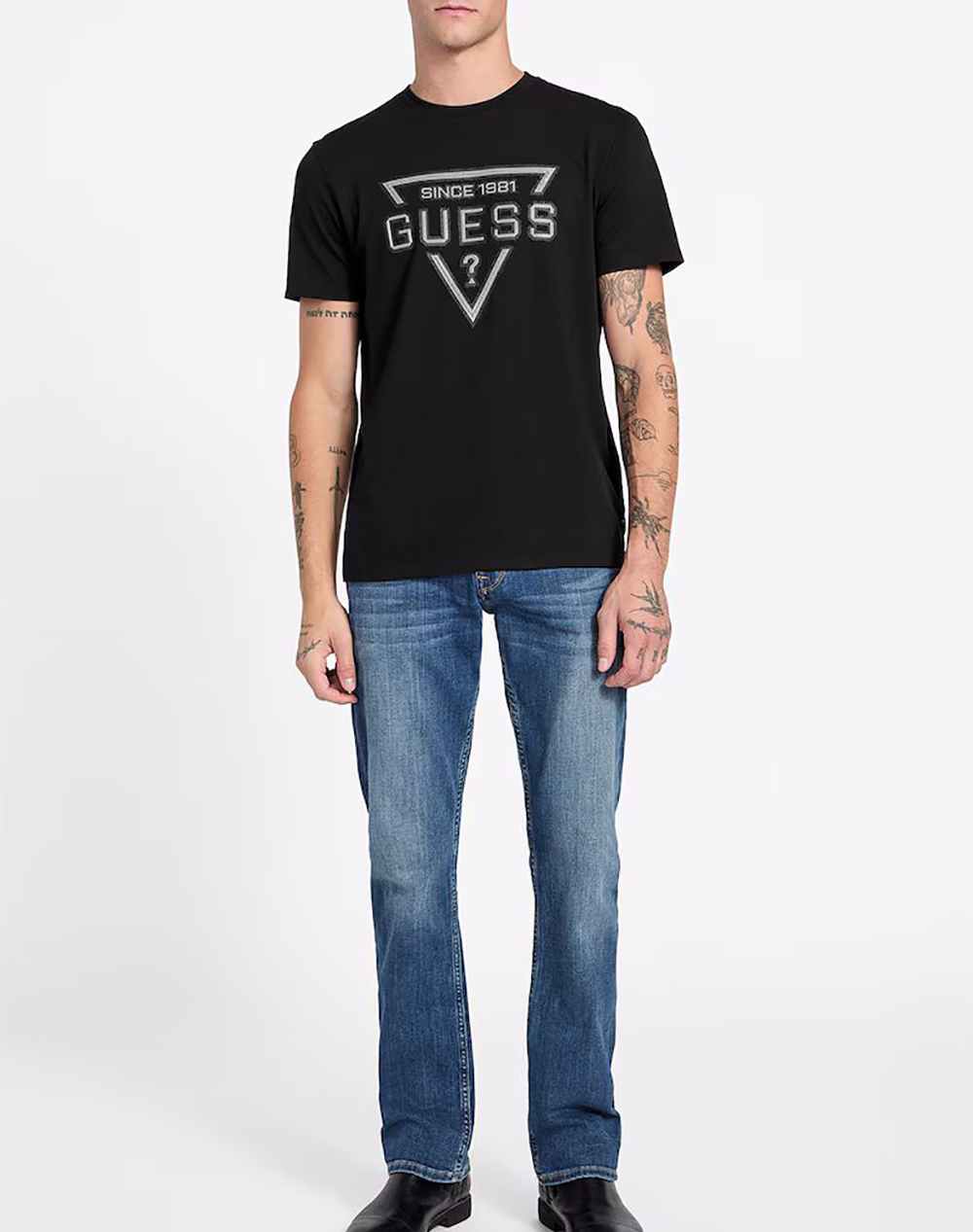 GUESS SS BSC PAINTED TRIANGLE TEE МЪЖКА ТЕНИСКА