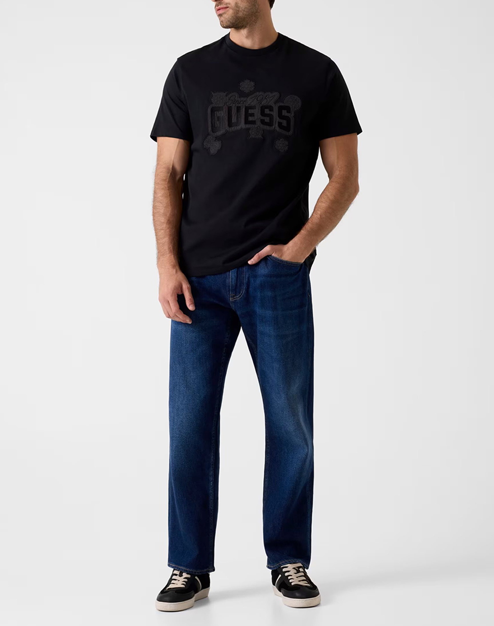 GUESS SS BSC PEONY STITCH TEE МЪЖКА ТЕНИСКА