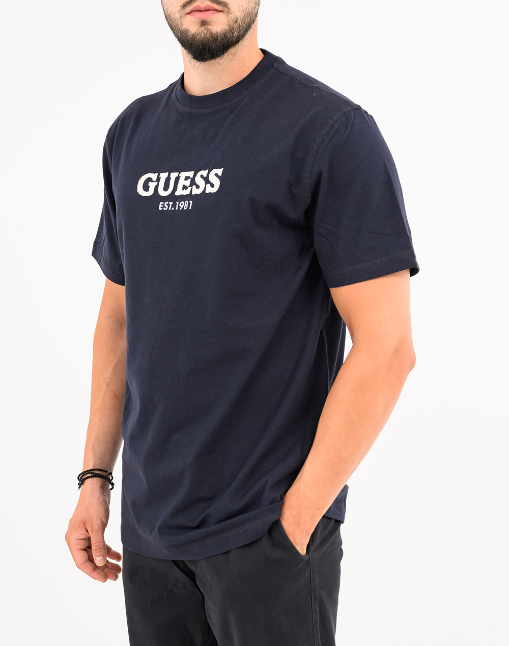 GUESS CN SS GUESS LOGO CONTRAST STIT МЪЖКА БЛУЗА
