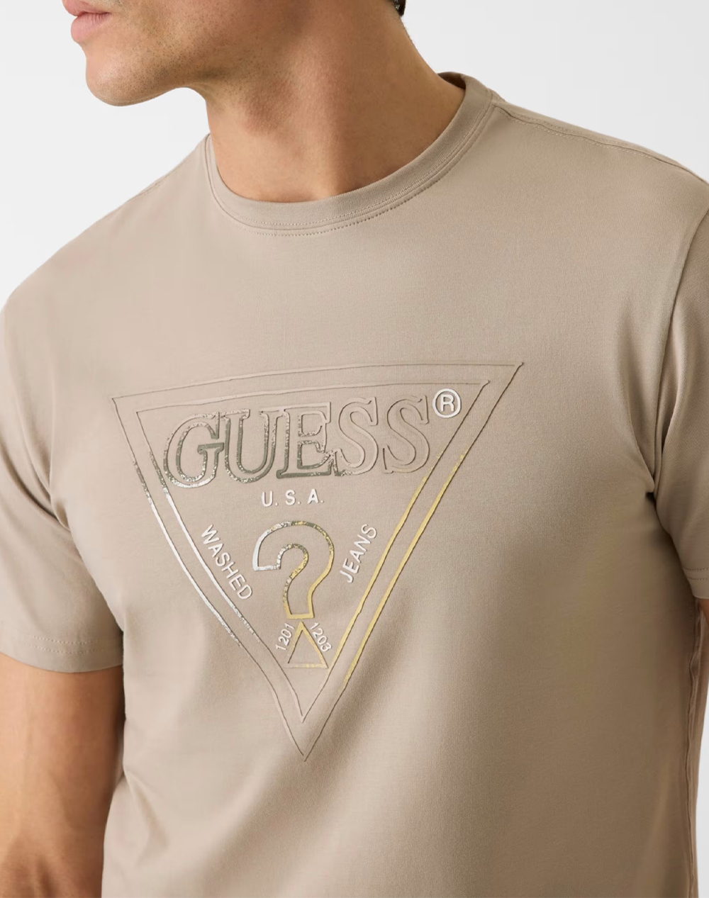 GUESS CN SS TRIANGLE HD MULTICOLOR TMENS BLOUSE