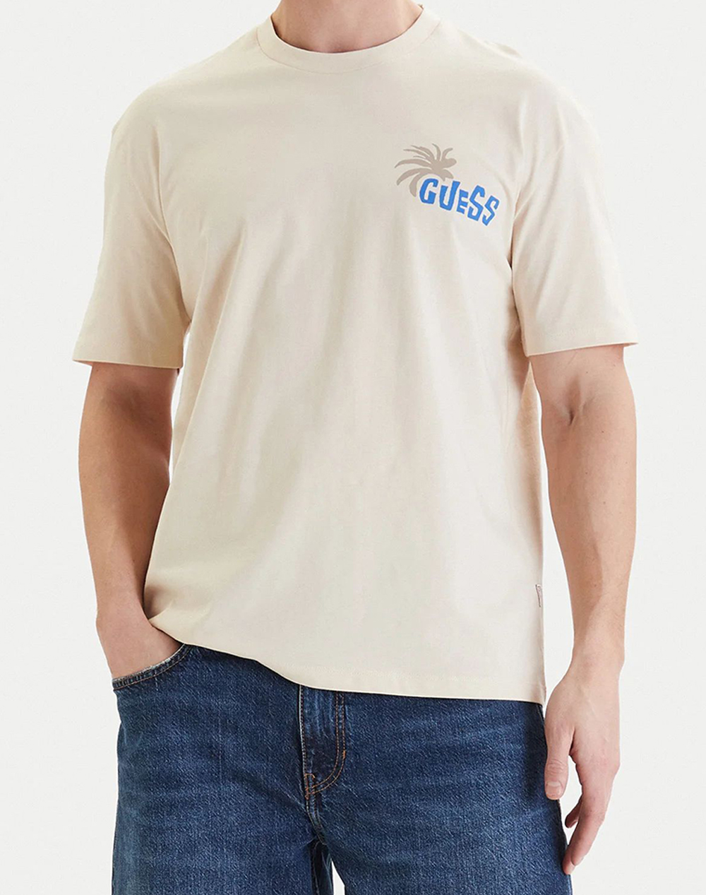 GUESS CN SS FOLIAGE PRINT T-SHIRT МЪЖКА БЛУЗА
