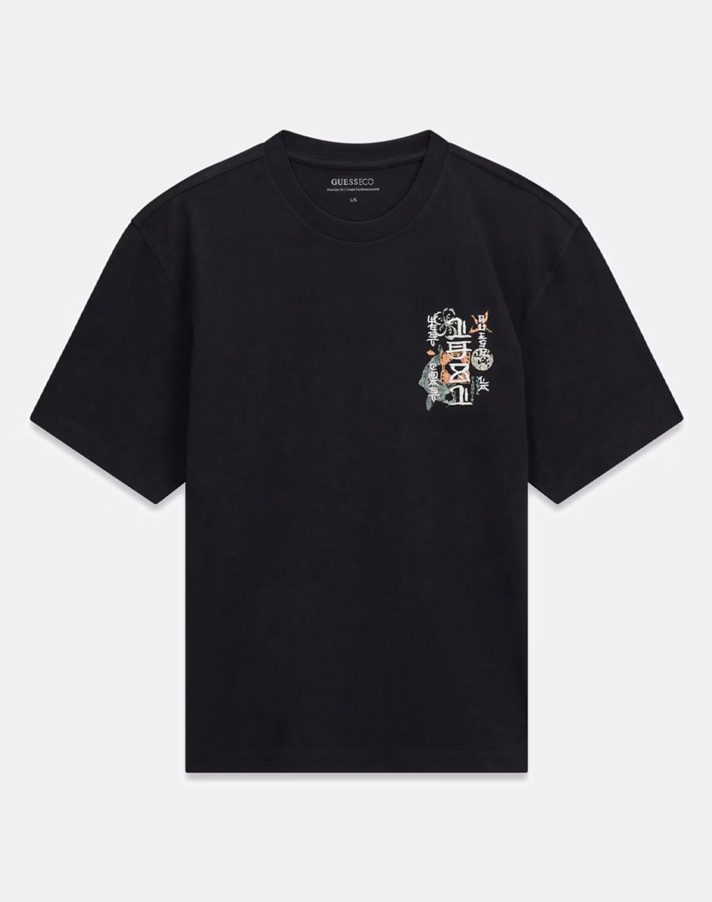 GUESS CN SS JAPAN SIGNS OVERSIZE TEEMENS BLOUSE