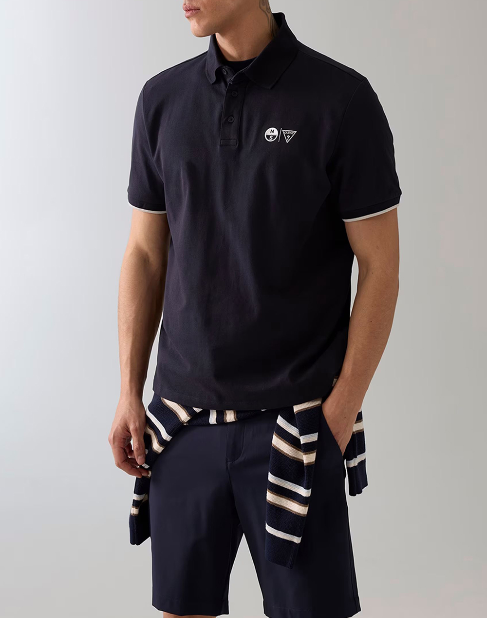 GUESS GUESSXNS - SS MINI LOGO POLO МЪЖКА БЛУЗА
