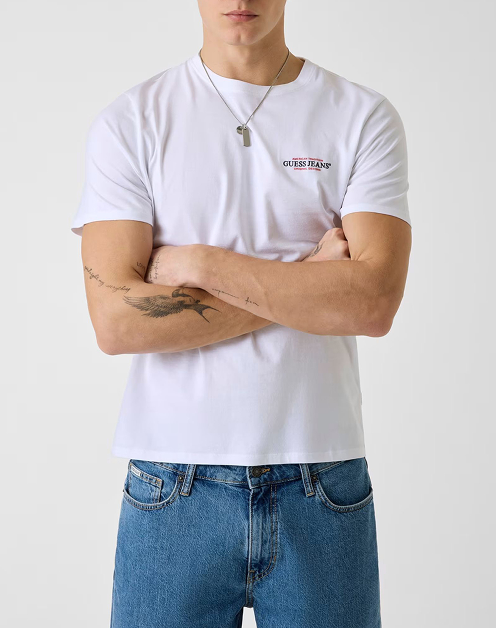 GUESS JEANS GJ SS CN SLIM AMERICAN TR TEE МЪЖКА БЛУЗА