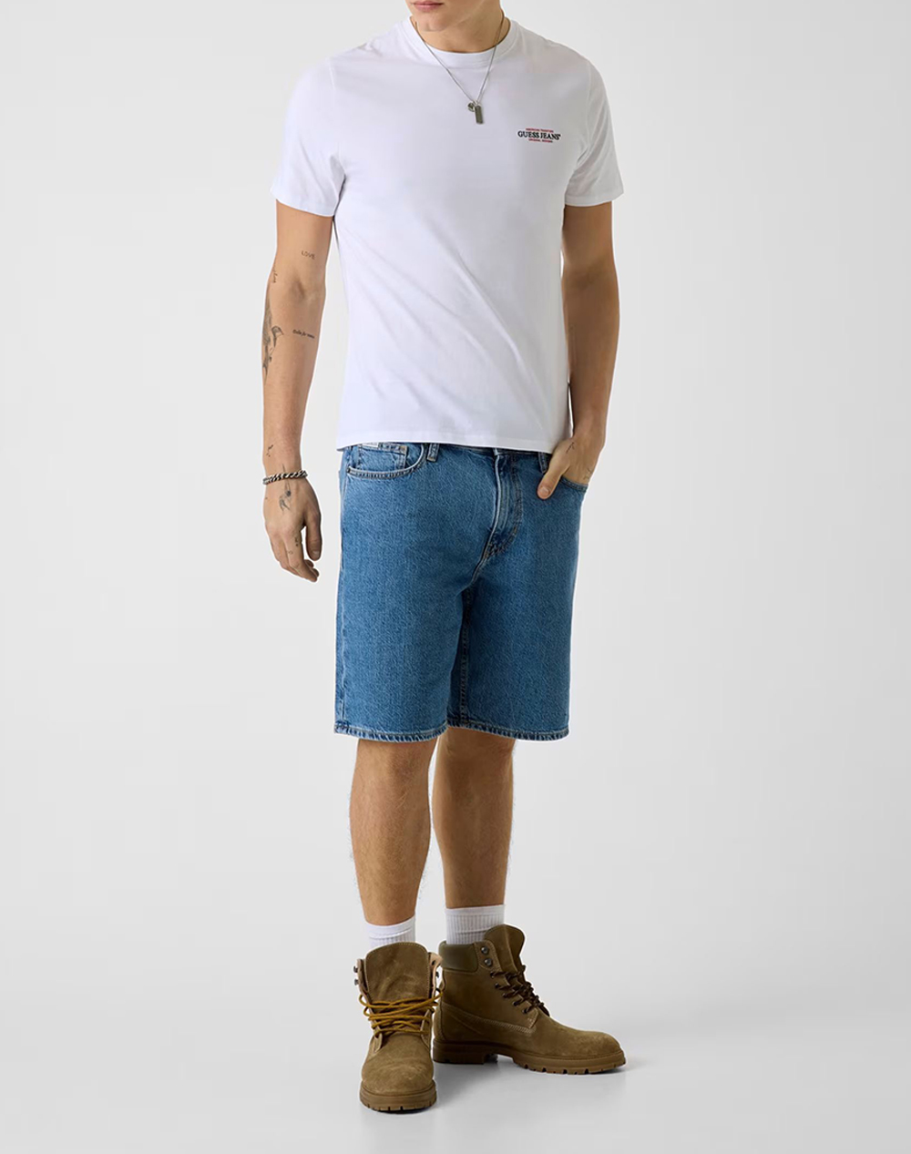 GUESS JEANS GJ SS CN SLIM AMERICAN TR TEE МЪЖКА БЛУЗА