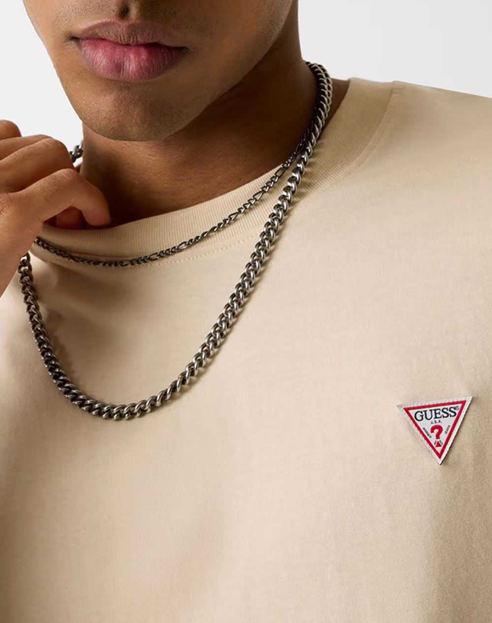 GUESS JEANS GJ SS CN OS MINI TRIANGLE TEE МЪЖКА БЛУЗА